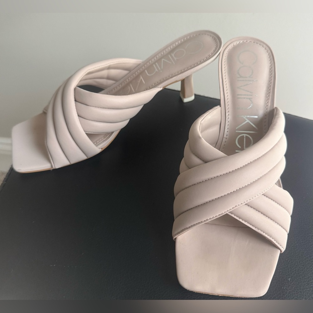 Calvin Klein Women's Beige Heeled Sandals